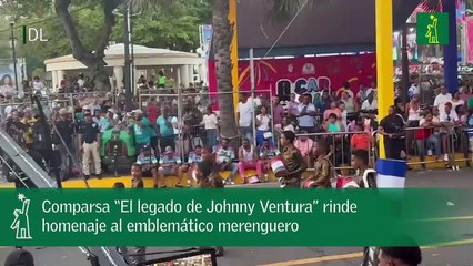 Comparsa “El legado de Johnny Ventura” rinde homenaje al emblemático merenguero