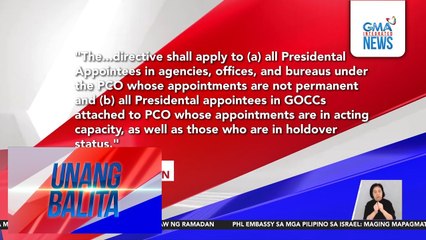 Presidential appointees sa PCO, pinagsusumite ng unqualified courtesy resignation | Unang Balita
