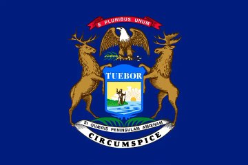Flag of Michigan. Bendera Michigan. Michigan Flag. Flag of Michigan State. Bendera Negara Bagian Michigan. Michigan State Flag. Flag of State of Michigan. State of Michigan Flag. Bendera Micigan. Bendera Negara Bagian Micigan