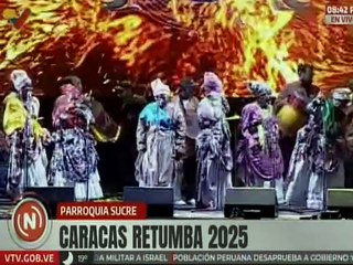 Agrupación Ensamble Presencia Negra en América con alegorías enaltece en Caracas Retumba 2025