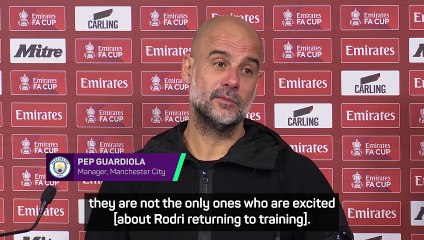 Guardiola expects Rodri to play before the end of the season