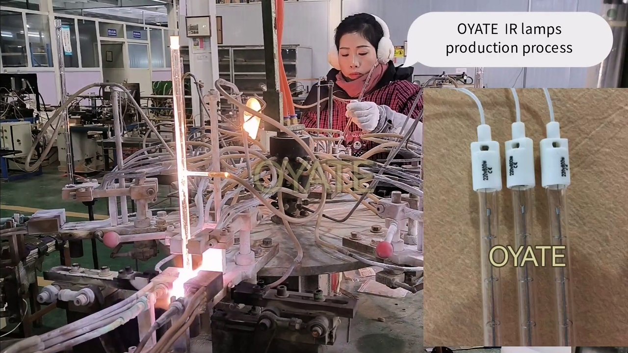 Short Wave Quartz Infrared Heating Lamps 650mm 220v 1200w Halogen Heat Lamp for blowing machinery