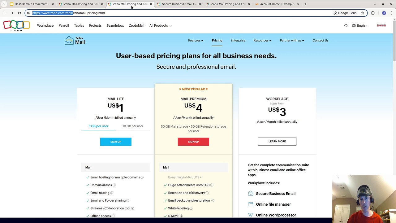 Zoho Mail: Free Domain Email Setup