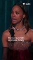 Zoe saldana acceptance speech Oscars