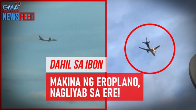 Dahil sa ibon – Makina ng eroplano, nagliyab sa ere! | GMA Integrated Newsfeed