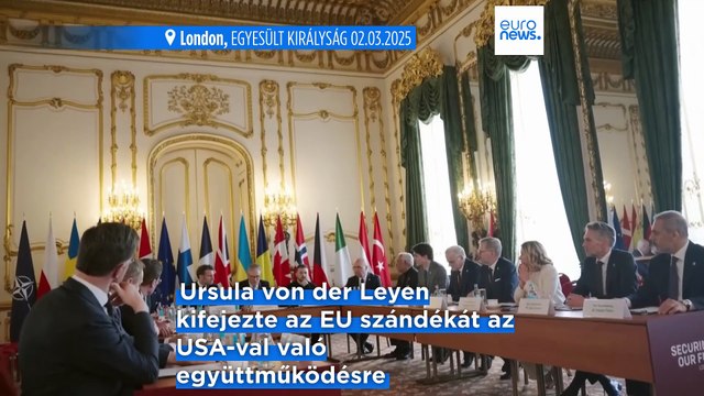 Von der Leyen: Az EU kész együttműködni az Egyesült Államokkal a béke elérése érdekében
