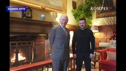 Ekspresi Zelensky Saat Temui Raja Charles III di Inggris