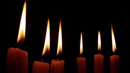 Burning Candles Black Background 7
