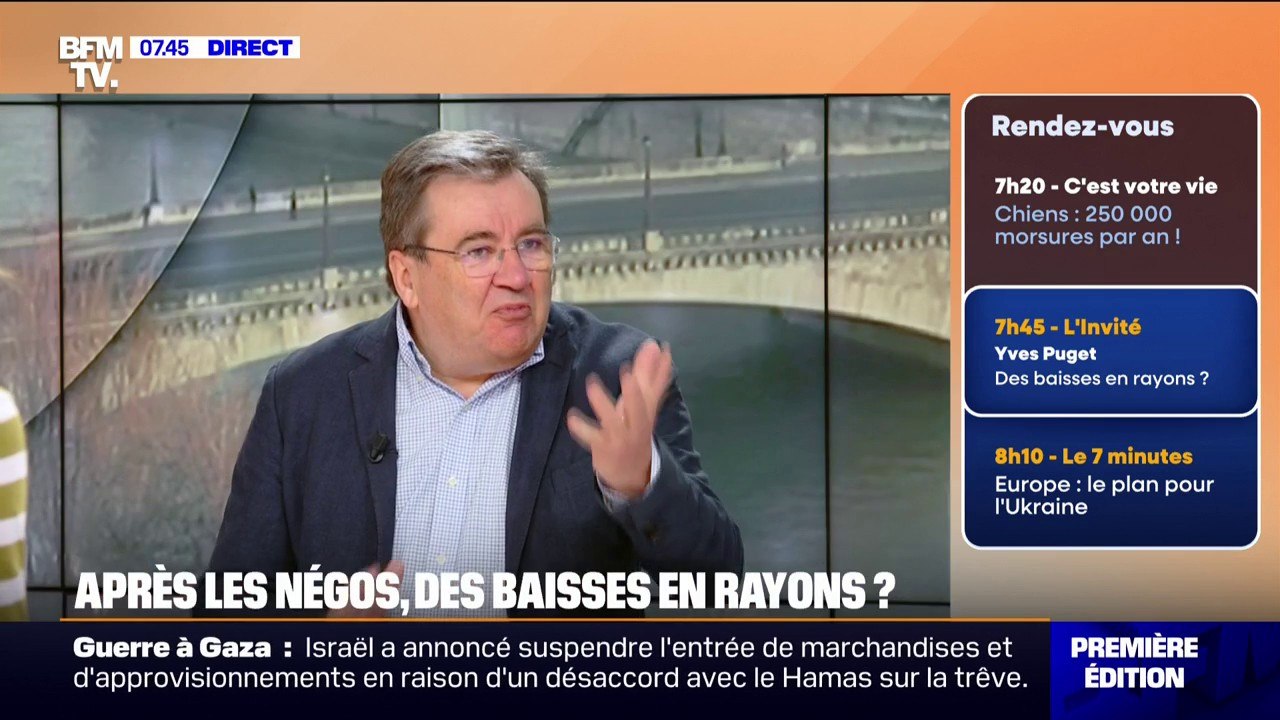 Négociations commerciales: les prix vont "légèrement augmenter", selon Yves Puget (directeur des rédactions du magazine LSA)