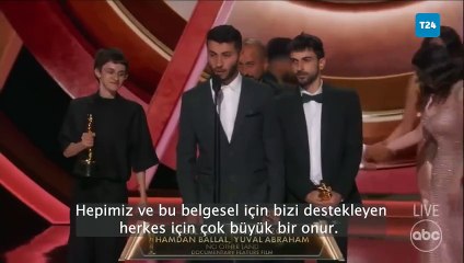 No Other Land, "En İyi Belgesel" ödülünü aldı; belgeselin İsrailli ve Filistinli yapımcılarından çarpıcı tören konuşması...