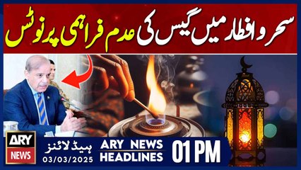 PM in Action against Gas Loadshedding || ARY News 1 PM Headlines || 3rd March 2025