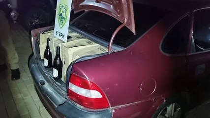 PM apreende contrabando de vinho avaliado em R$ 70 mil em Cascavel