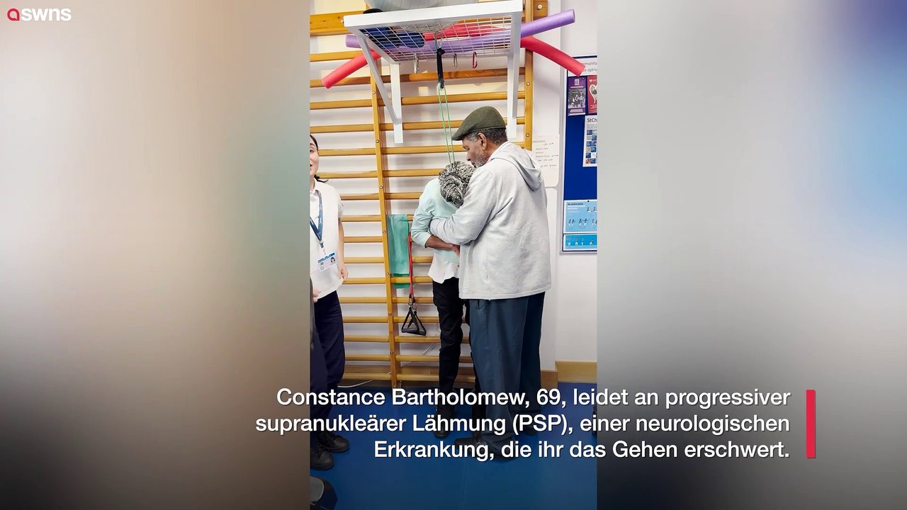 Frau mit seltener Hirnerkrankung tanzt zum ersten Mal seit Jahren mit ihrem Mann