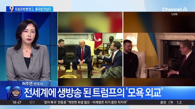 트럼프에 뺨 맞은 젤렌스키, 英국왕 만났다