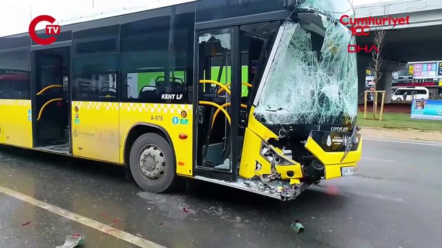 Silivri'de faciadan dönüldü! İETT otobüsüyle yolcu minibüsü çarpıştı: Yaralılar var...