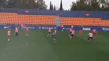 El Atlético prepara el derbi de Champions