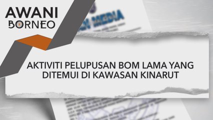Satu lagi bom tinggalan Perang Dunia Kedua di Sabah dimusnahkan