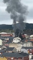 Incendio en una casa en Fabero