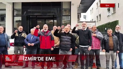 İzmir Büyükşehir Belediyesinden tazminatlarını alamayan emekliler eylem yaptı