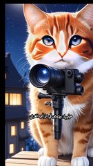 القط يستطلع هلال شهر رمضان