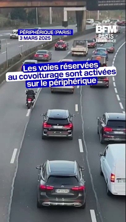 Île-de-France: les voies réservées au covoiturage entrent en vigueur ce lundi sur le périphérique, l'A1 et l'A13
