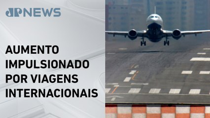 Demanda global por viagens aéreas sobe 10% em janeiro
