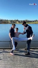 Lads take on 'Ice Bucket Challenge' but things get hilariously out of hand