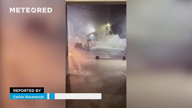 A large storm leaves heavy rains and hurricane-force winds in Concepción, Argentina! There is significant material damage