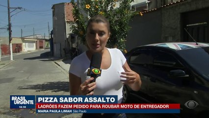 Ladrões pedem pizza para roubar moto do entregador