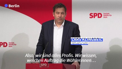 Klingbeil zu Sondierungen mit Union: "Wird nicht nur einfach"