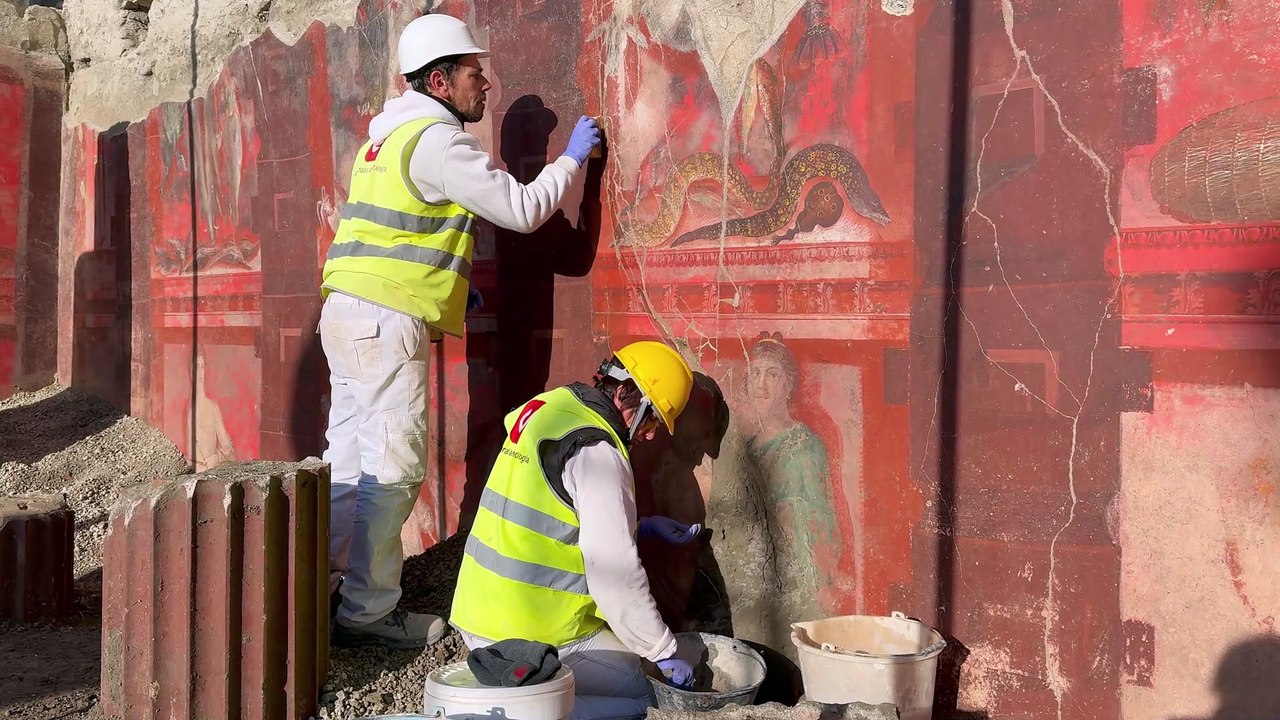 Un recorrido por el impresionante fresco recién descubierto en Pompeya