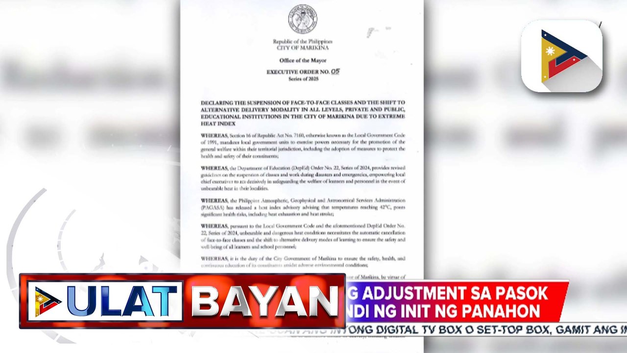 Ilang LGU, nagpatupad ng adjustment sa pasok sa paaralan dahil sa tindi ng init ng panahon