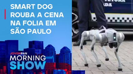 CACHORRO ROBÔ DA GCM patrulha blocos de CARNAVAL