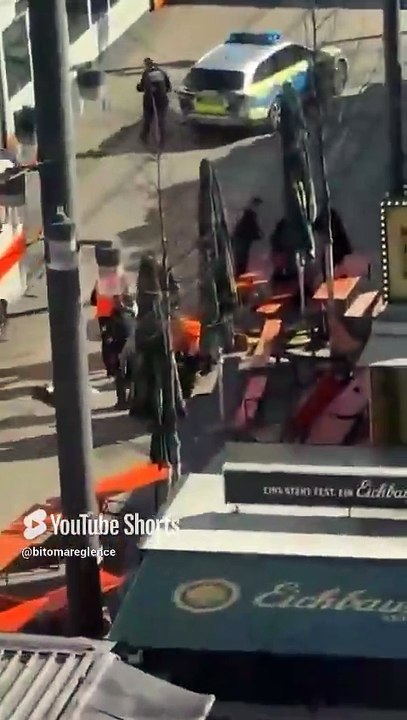 #sondakika Almanya'nın Mannheim kentinde yaşanan saldırıya ait başka bir görüntü