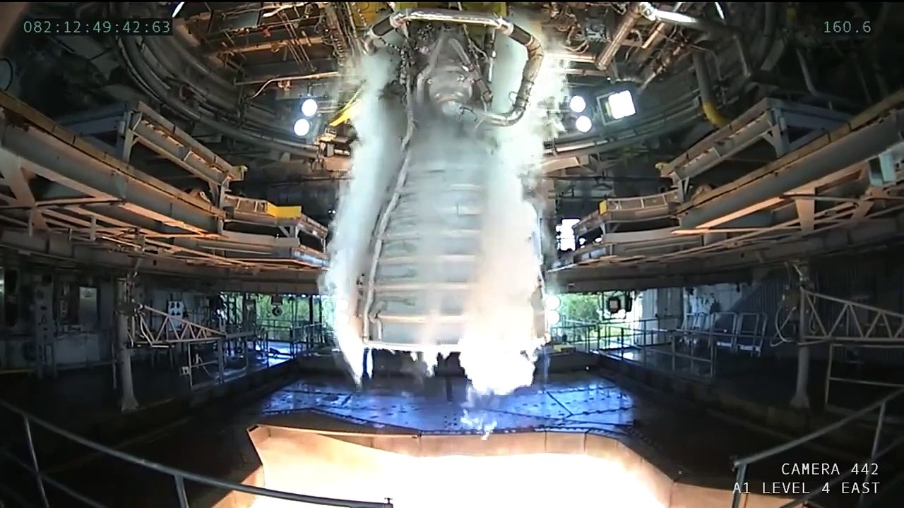 NASA Fires Up Artemis Moon Rocket S-25 Engine Test