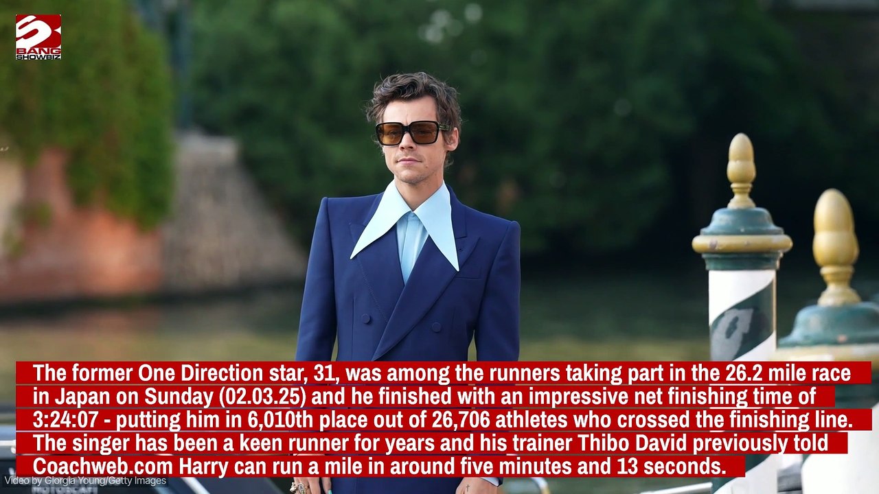 Harry Styles has completed the Tokyo Marathon