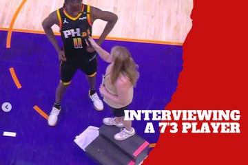 Needed a ladder! NBA hilarious post-game moment with Bol-Bol