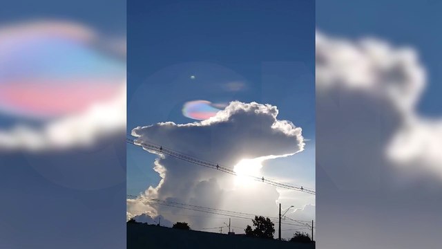 Mancha misteriosa aparece no céu durante oração e impressiona moradores de Céu Azul