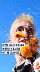 Rival teams collide in Italy’s Battle of the Oranges