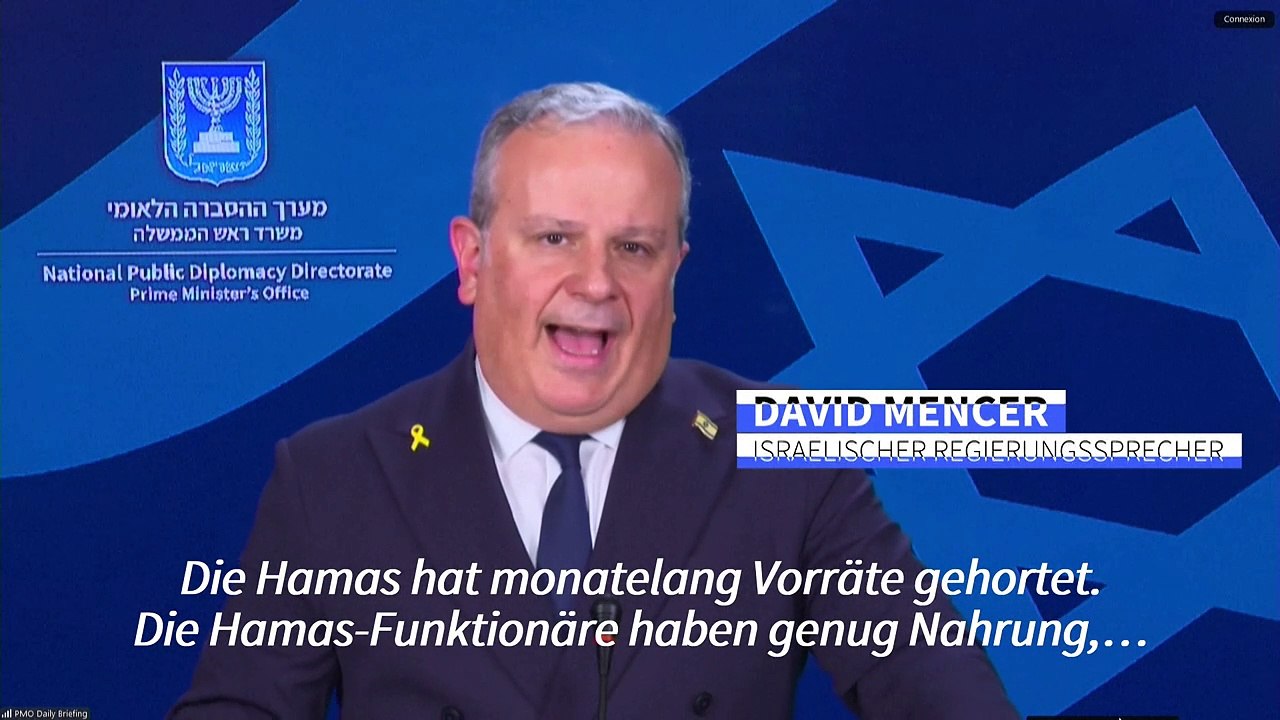 Israel: Hamas hat genug Lebensmittel für 'Fettleibigkeits-Epidemie'