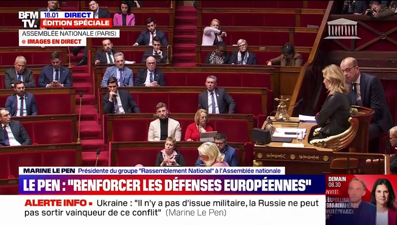 Marine Le Pen (RN): "L'envoi de troupes françaises combattantes sur le sol ukrainien est une folie"