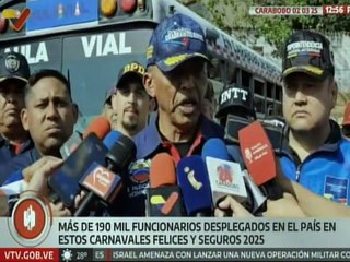 Vicemin. Palencia felicitó a los funcionarios de seguridad en Carabobo por su labor en Carnavales