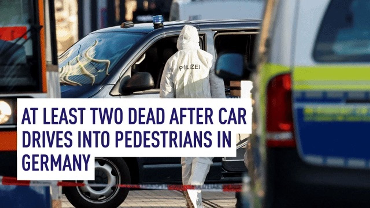 At least two dead after car drives into pedestrians in Germany - video ...