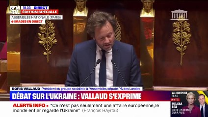 Boris Vallaud (PS): "La résistance ukrainienne s'oppose avec un courage inouï"