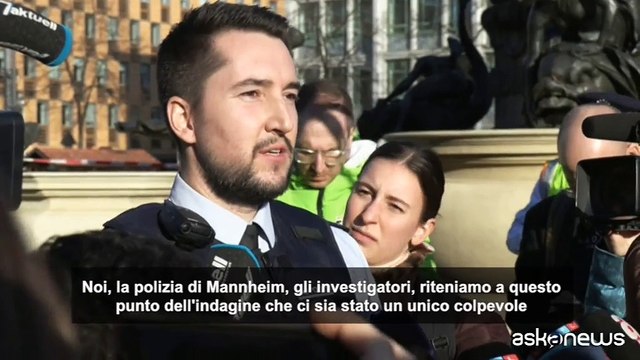 Polizia: Arrestato 40enne tedesco, unico autore incidente Mannheim