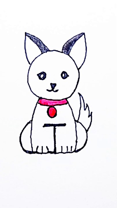 T cat drawing
