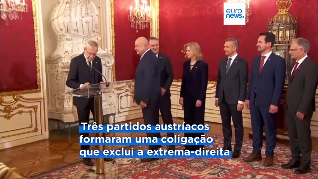 Christian Stocker, do partido de centro-direita ÖVP, toma posse como chanceler da Áustria