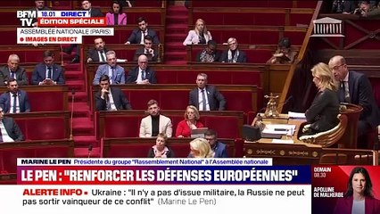 Débat sur l'Ukraine: les discours de Marine Le Pen, Gabriel Attal et Boris Vallaud en intégralité