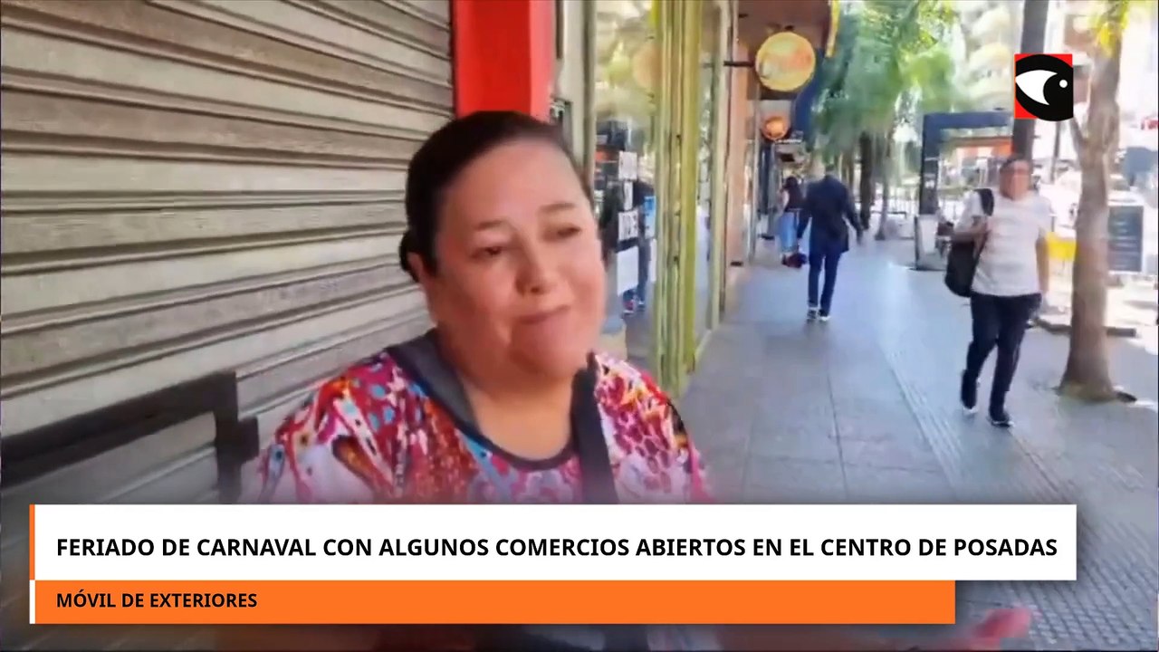 Feriado de Carnaval con algunos comercios abiertos en el centro de Posadas