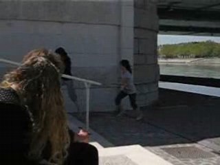 Batailles d'eau sur les quais du rhone